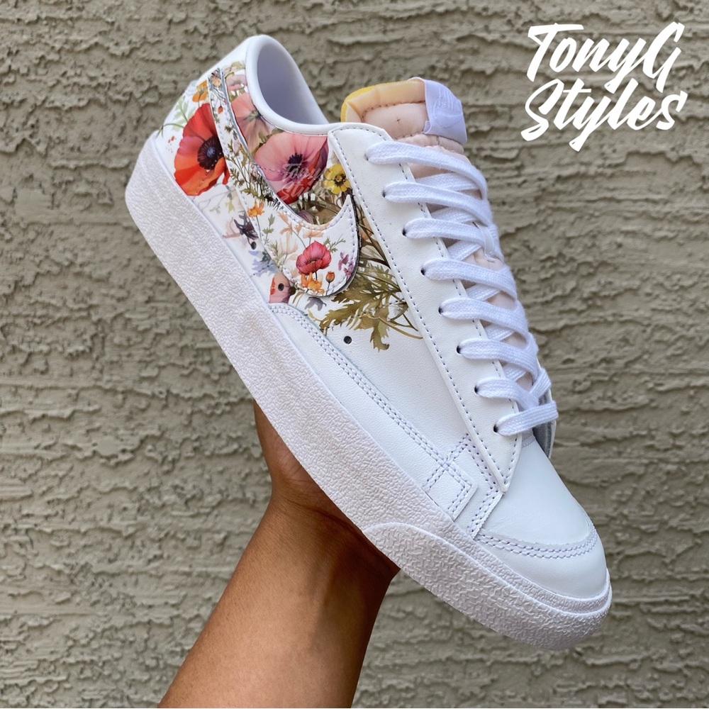💐NEW💐 CUSTOM NIKE BLAZER LOW - Picture 4 of 15